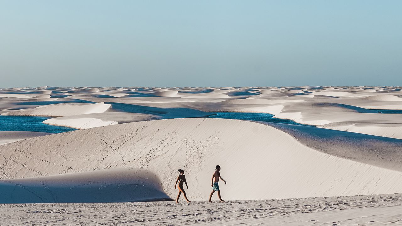 <strong>Spectacular sandscape: </strong>Lençóis Maranhenses National Park in Brazil's Maranhão state covers 598 square miles. Dunes are broken up by cerulean lagoons between March and September. 