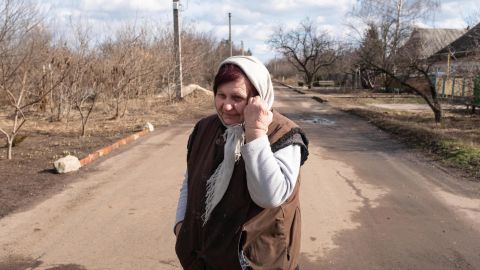 "Yes, I'm scared," says Valentina, resident of New York, Ukraine. "Very scared."