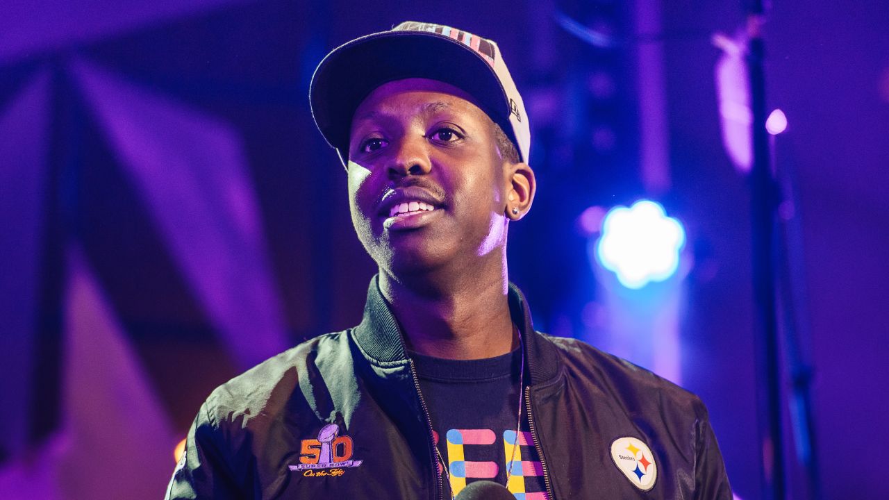 Jamal Edwards presents an award at NCS YES Live at The Roundhouse in London on March 29, 2016.