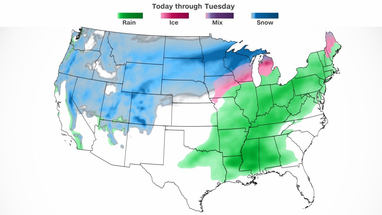 weather precip accum through Tuesday 02212022