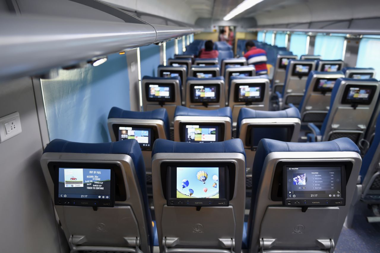 India's modern, semi high-speed  Tejas Express train began operations in 2017 in New Delhi.