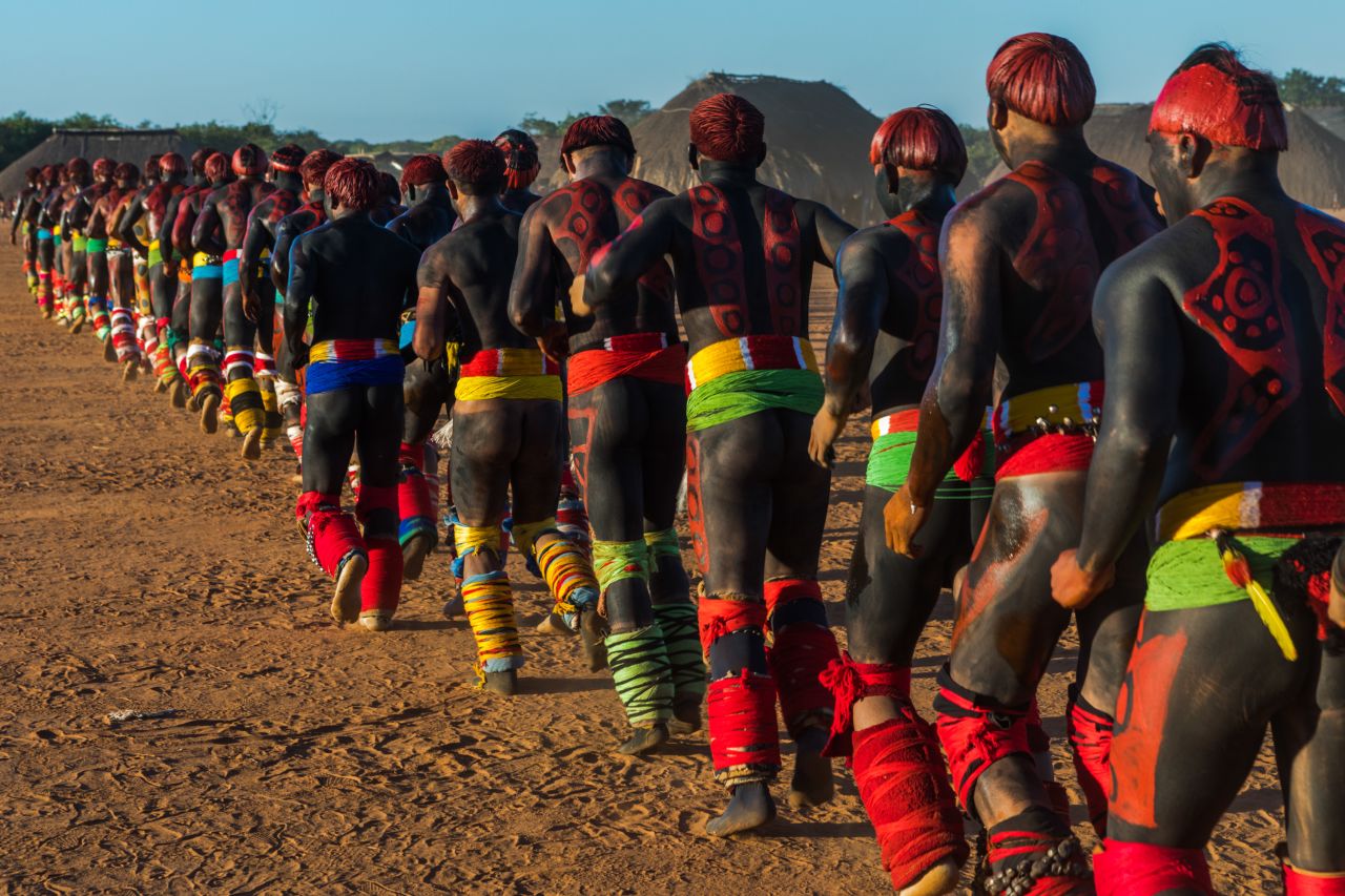 Sport category finalist Ricardo Teles documents the  Brazilian Indigenous Xingu tribe and their martial art called Huka-huka, a ritual to honor the dead -- last year devoted primarily to Covid victims.