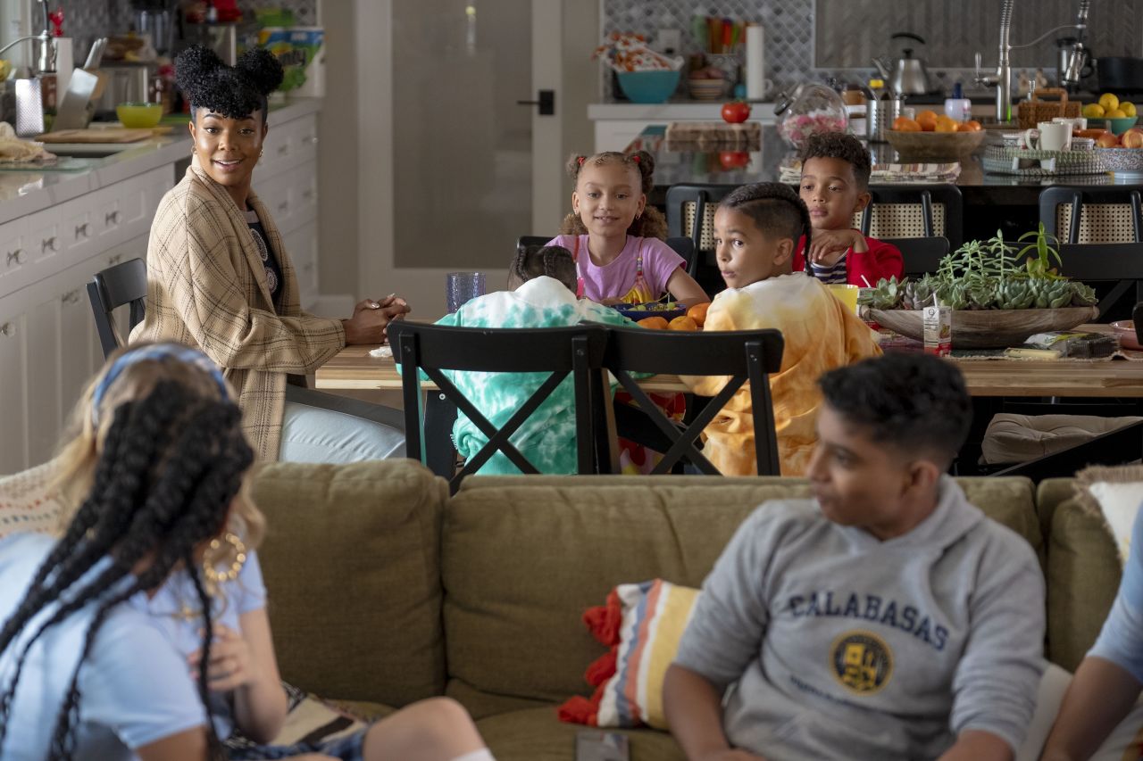 <strong>"Cheaper by the Dozen":</strong> This fresh take on the 2003 original focuses on the Bakers, a blended family of 12, navigating a hectic home life while simultaneously managing their family business. <strong>(Disney+) </strong>