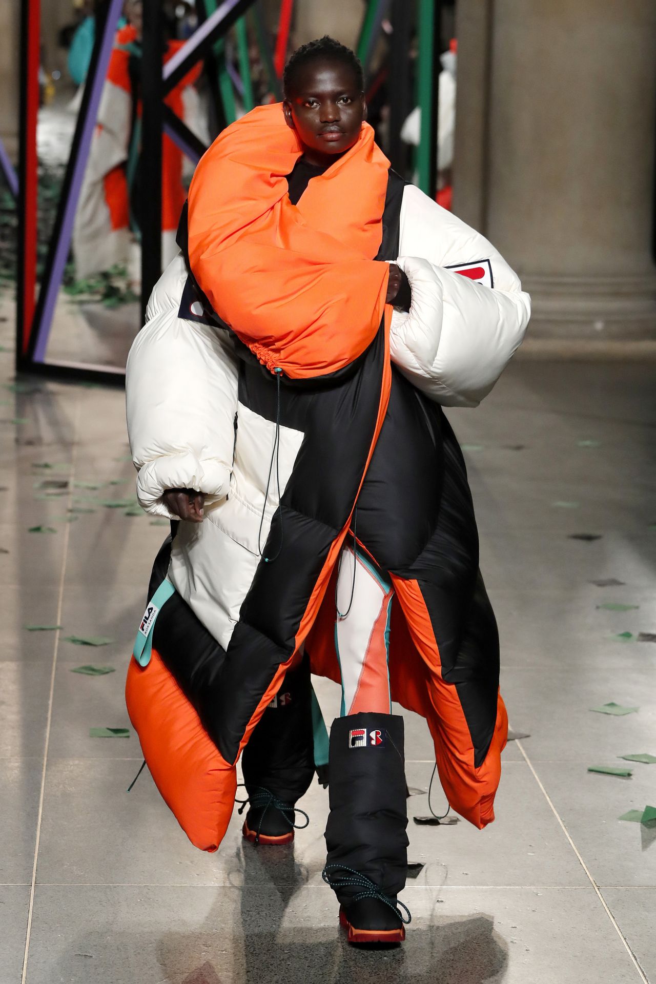 Roksanda collaborated with Fila on a range of glamping looks.
