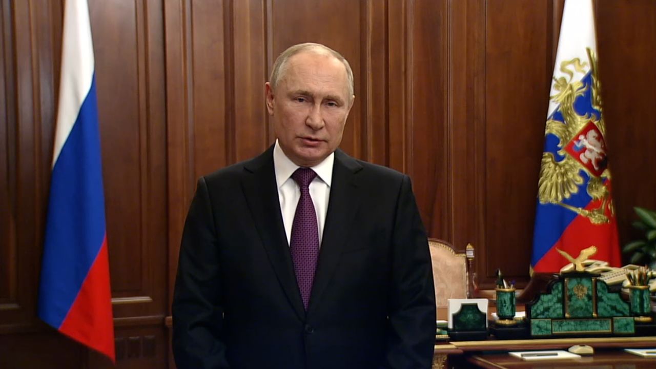 Russian President Vladimir Putin said in a video message Wednesday that Russia's interests were "non-negotiable."