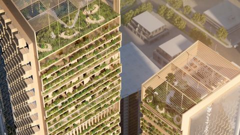 The new skcraper will feature 12,500 square meters of public green spaces.