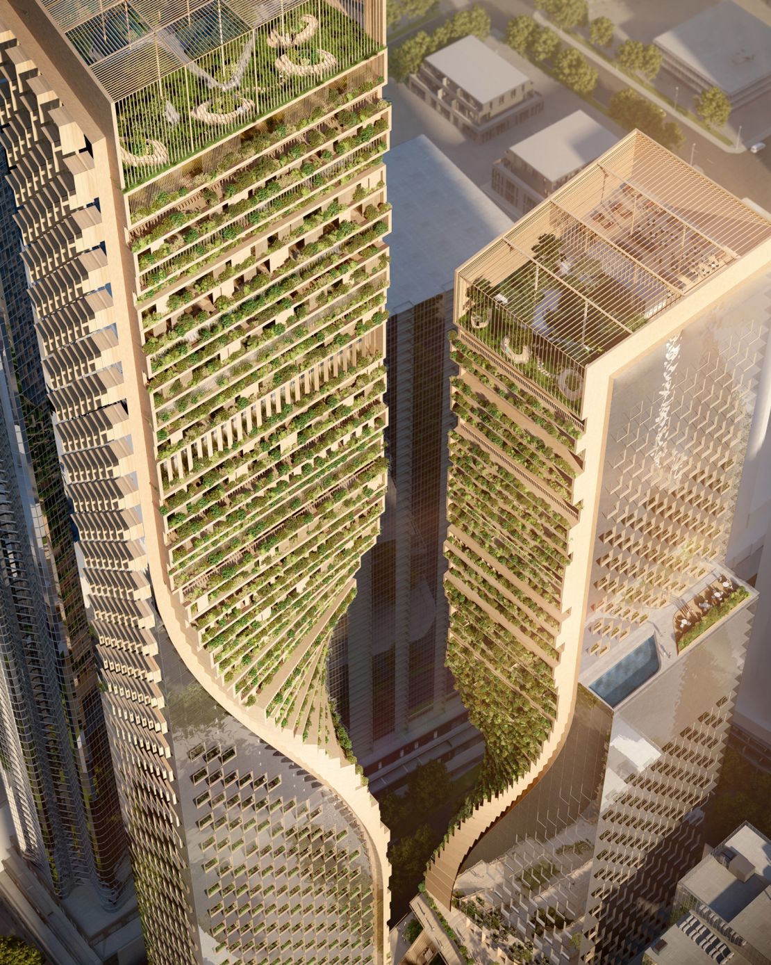 The new skcraper will feature 12,500 square meters of public green spaces.