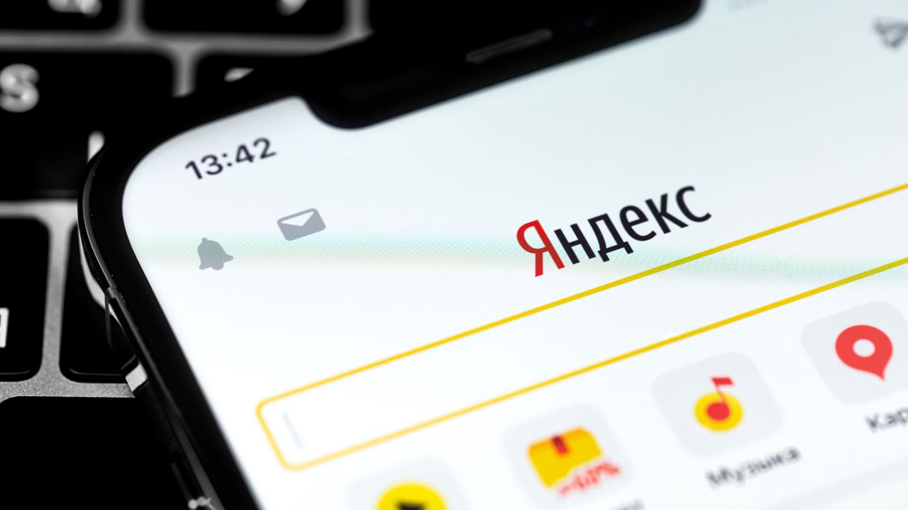 Yandex mobile app is shown on a smartphone in Moscow, Russia, in November 28, 2020.