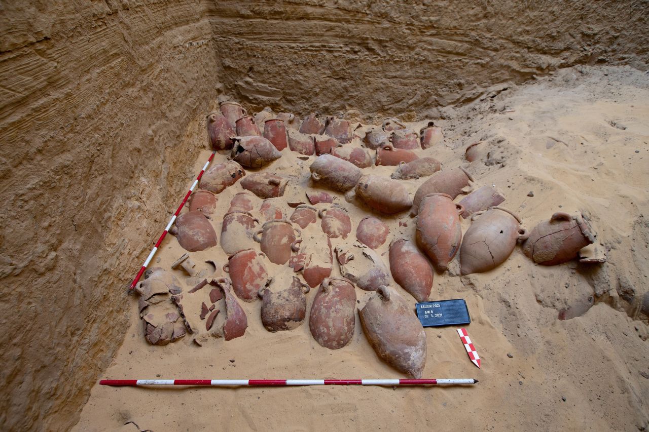 Some of the vessels contained residues of materials used in the mummification process, as well as tools.