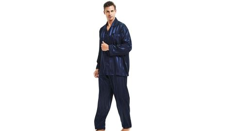 Lonxu Men’s Satin Pajamas Set