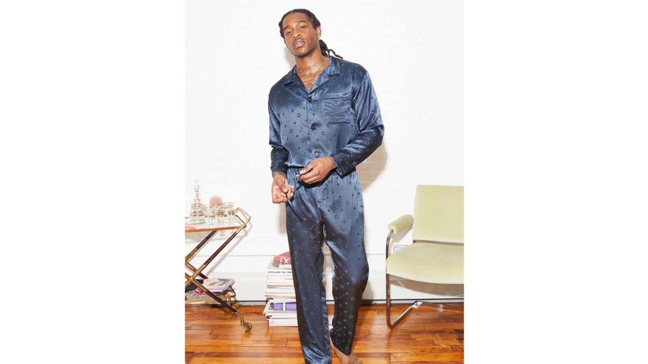Men's Pajamas Set  Silk Jacquard Pajama For Men
