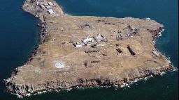 Ukraine's Snake Island, also known as Zmiinyi Island, is shown in an undated file photo