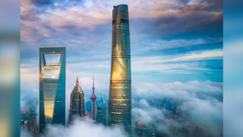 J Hotel Shanghai Tower occupies the upper section of China's tallest building. 