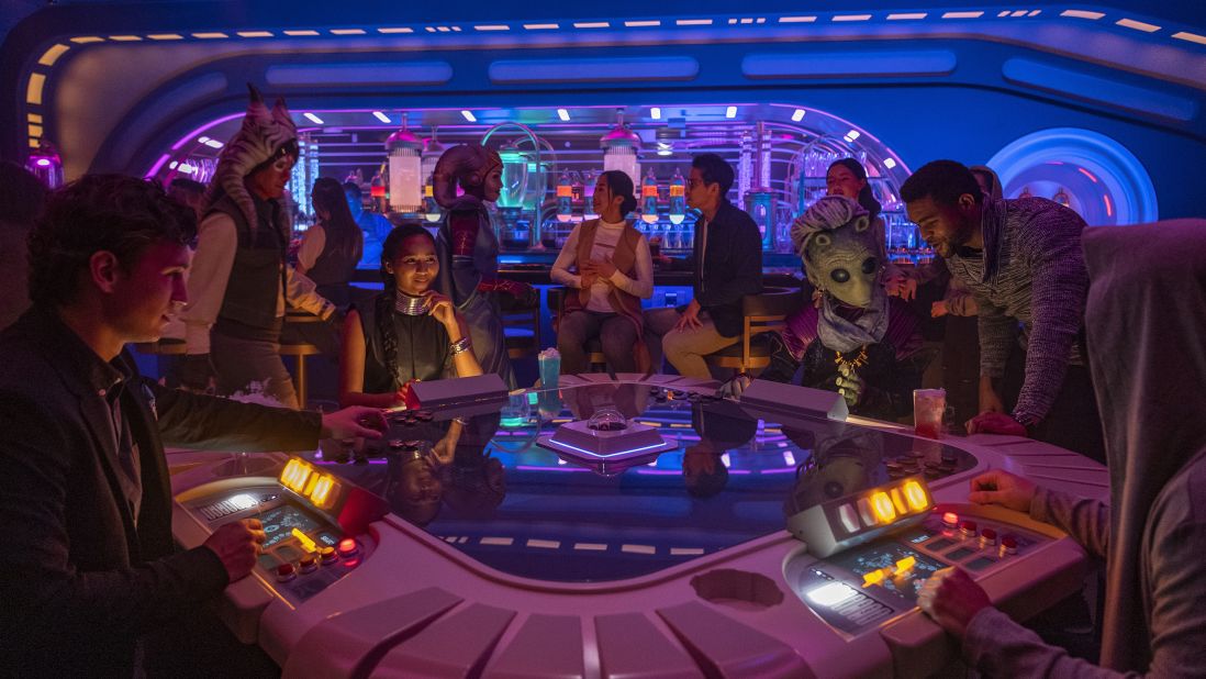 Learn how to play Sabacc in the Sublight Lounge. If you have Han Solo's luck, you might even win a ship away from someone sporting the best capes in the galaxy (we're looking at you, Lando Calrissian).