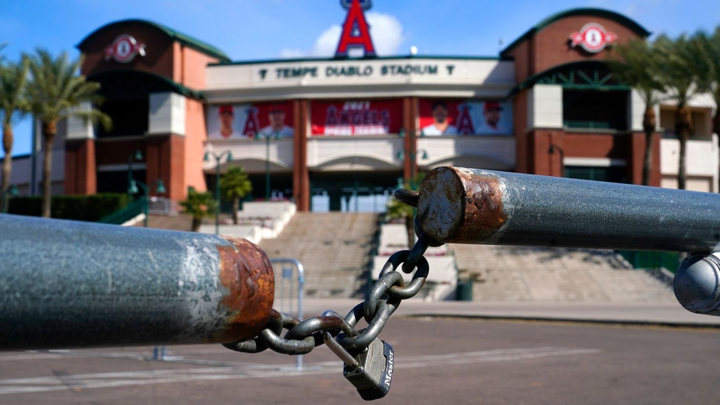 Spring training games would normally be played now at the Los Angeles Angels' Tempe Diablo Stadium. 
