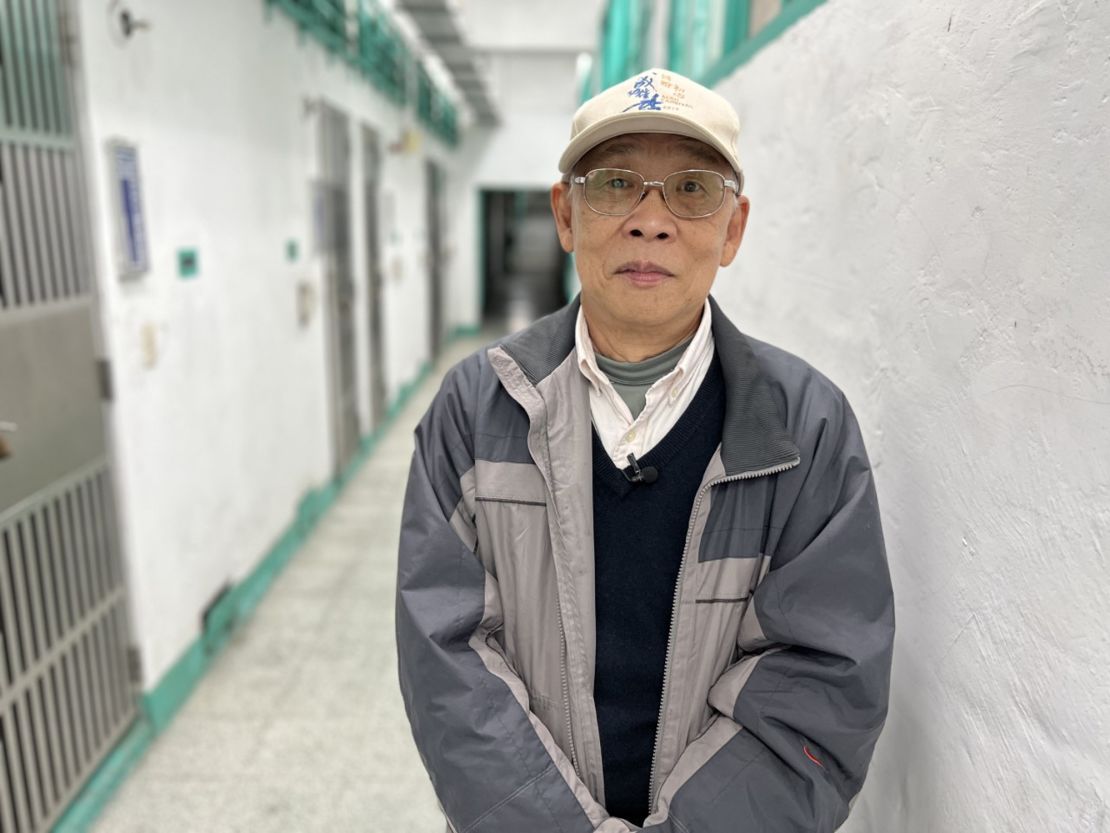 Former political prison Fred Chin in a former prison at Jing-Mei White Terror Memorial Park, where he was tortured by secret police in the 1970s.
