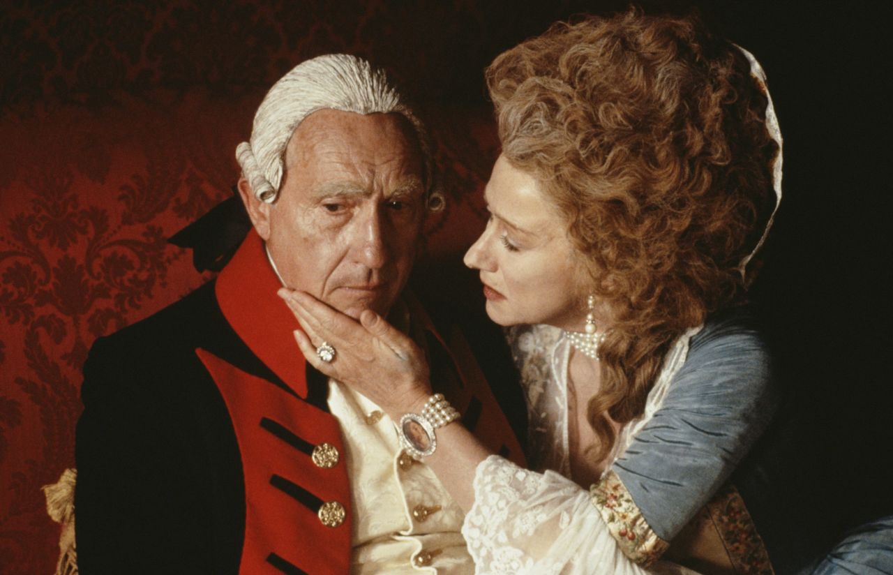 Mirren and Nigel Hawthorne star in the film "The Madness of King George" in 1994. Mirren received an Oscar nomination for her performance. 