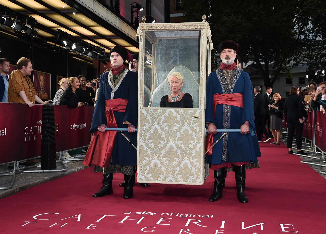 Mirren attends the "Catherine The Great" premiere in London in 2019.