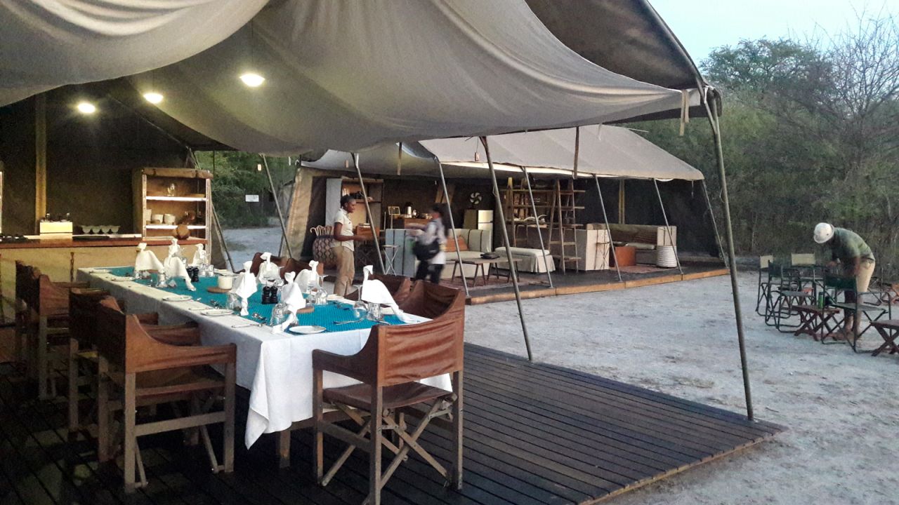 <strong>Luxury under canvas: </strong>The seasonal Migrations Expeditions camp offers a feeling of real adventure, with just six guest tents under the shade of umbrella thorn acacia trees.