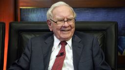 Berkshire Hathaway Chairman and CEO Warren Buffett smiles during an interview in Omaha, Nebraska, in May 2018.
