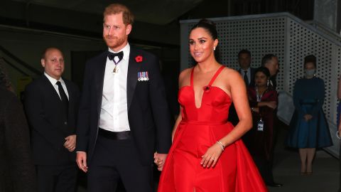The Sussexes attend the 2021 Salute To Freedom Gala at Intrepid Sea-Air-Space Museum on in New York City on November 10, 2021.