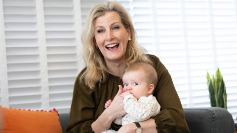 Sophie, Countess of Wessex met new mothers and their babies as she opened the new Jigsaw Hub at The Lighthouse community center in Woking, England on February 24. The center hosts a range of projects aiming to support, encourage and empower marginalized and vulnerable members of society through training and providing care packages and food.