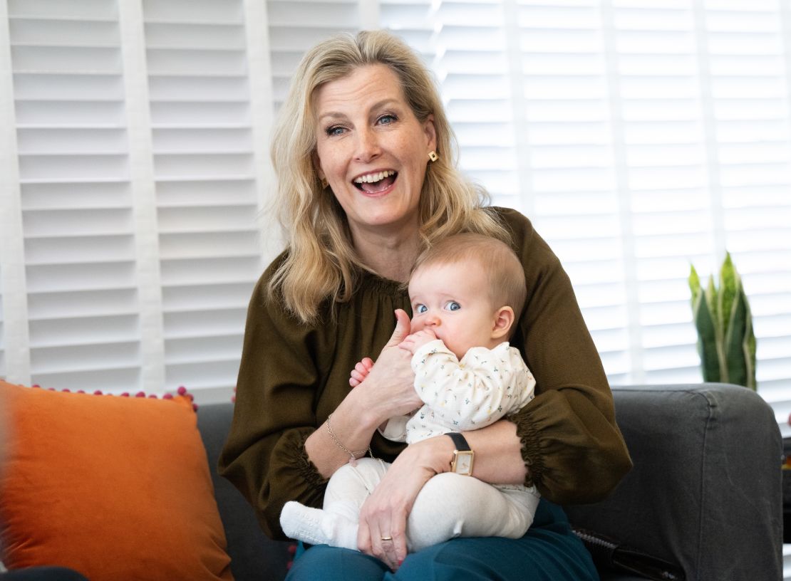 Sophie, Countess of Wessex met new mothers and their babies as she opened the new Jigsaw Hub at The Lighthouse community center in Woking, England on February 24. The center hosts a range of projects aiming to support, encourage and empower marginalized and vulnerable members of society through training and providing care packages and food.