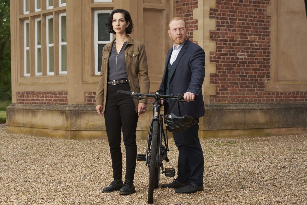 <strong>"The Chelsea Detective"</strong>: DI Max Arnold (Adrian Scarborough) and his partner, DS Priya Shamsie (Sonita Henry) investigate the murder of a stonemason pushed under a London Underground train during morning rush hour.<strong> (Acorn TV) </strong>