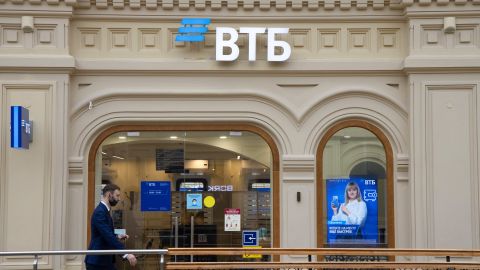 Sanctions announced by US President Joe Biden target VTB Bank PJSC.  Photographer: Andrey Rudakov/Bloomberg via Getty Images