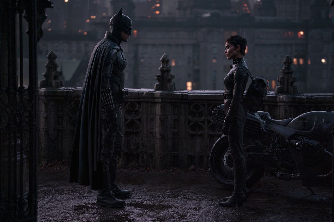 Robert Pattinson and Zoe Kravitz star in "The Batman."