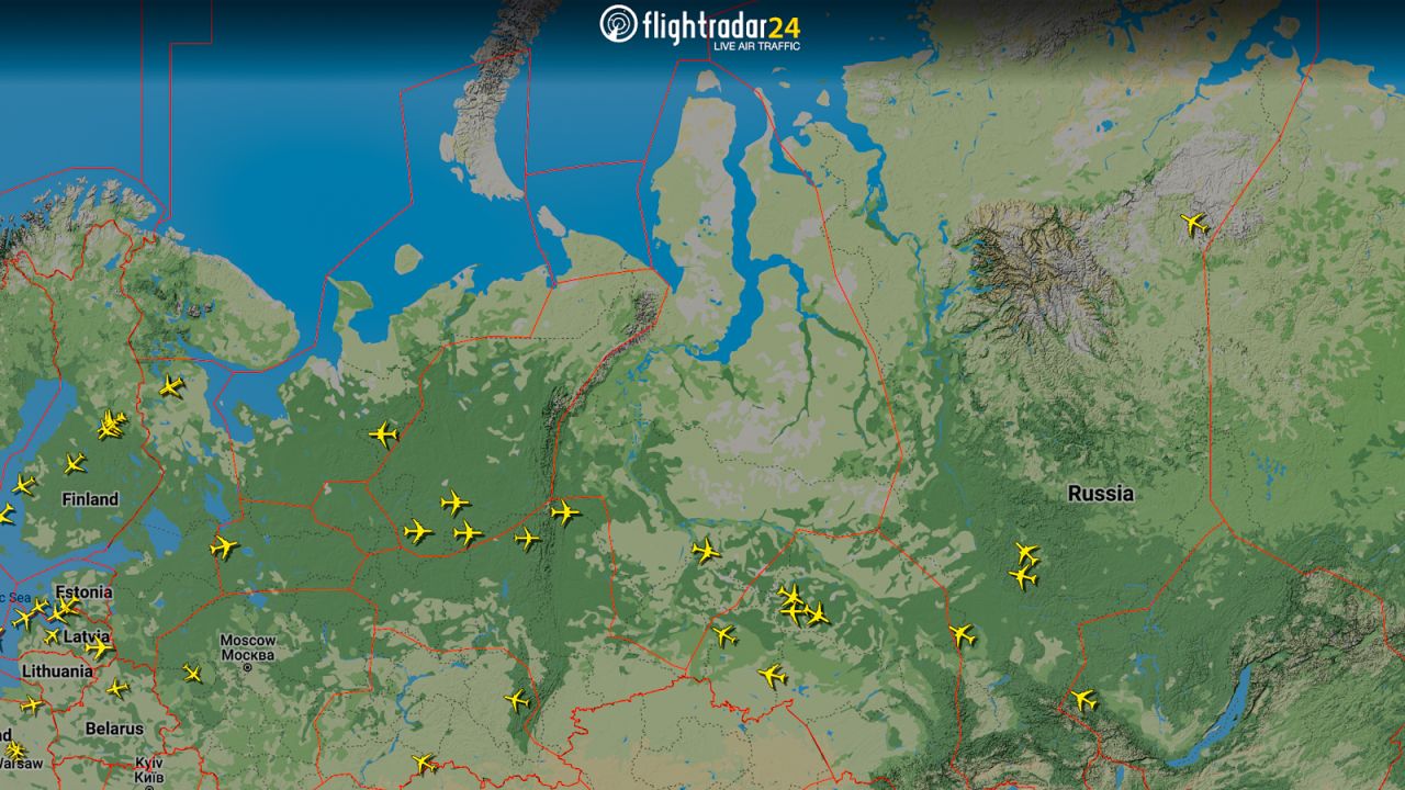 Flights from Amsterdam, Paris and Frankfurt were also transiting Russian airspace on February 4.