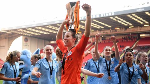 Bardsley celebrates having won the Continental Cup in 2019.