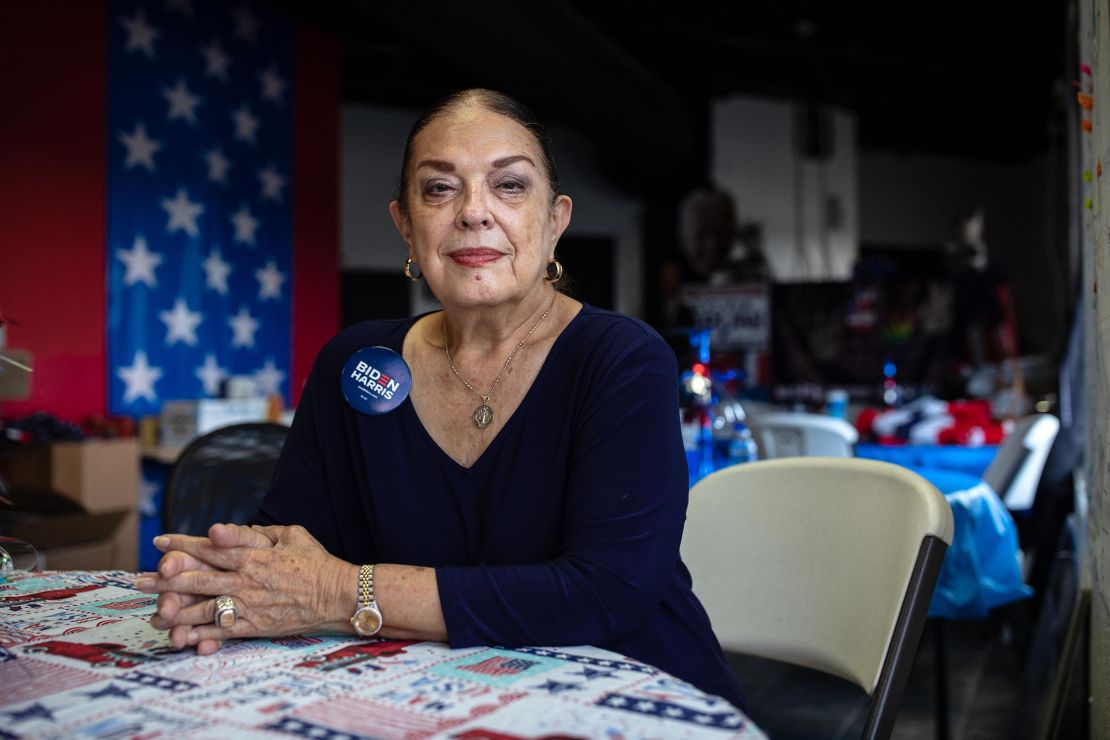 Webb County Democratic Party Chair Sylvia Bruni, seen here at the party's headquarters in Laredo in November 2020, says Democrats must re-examine how their national message on abortion, guns and oil and gas can alienate some voters.