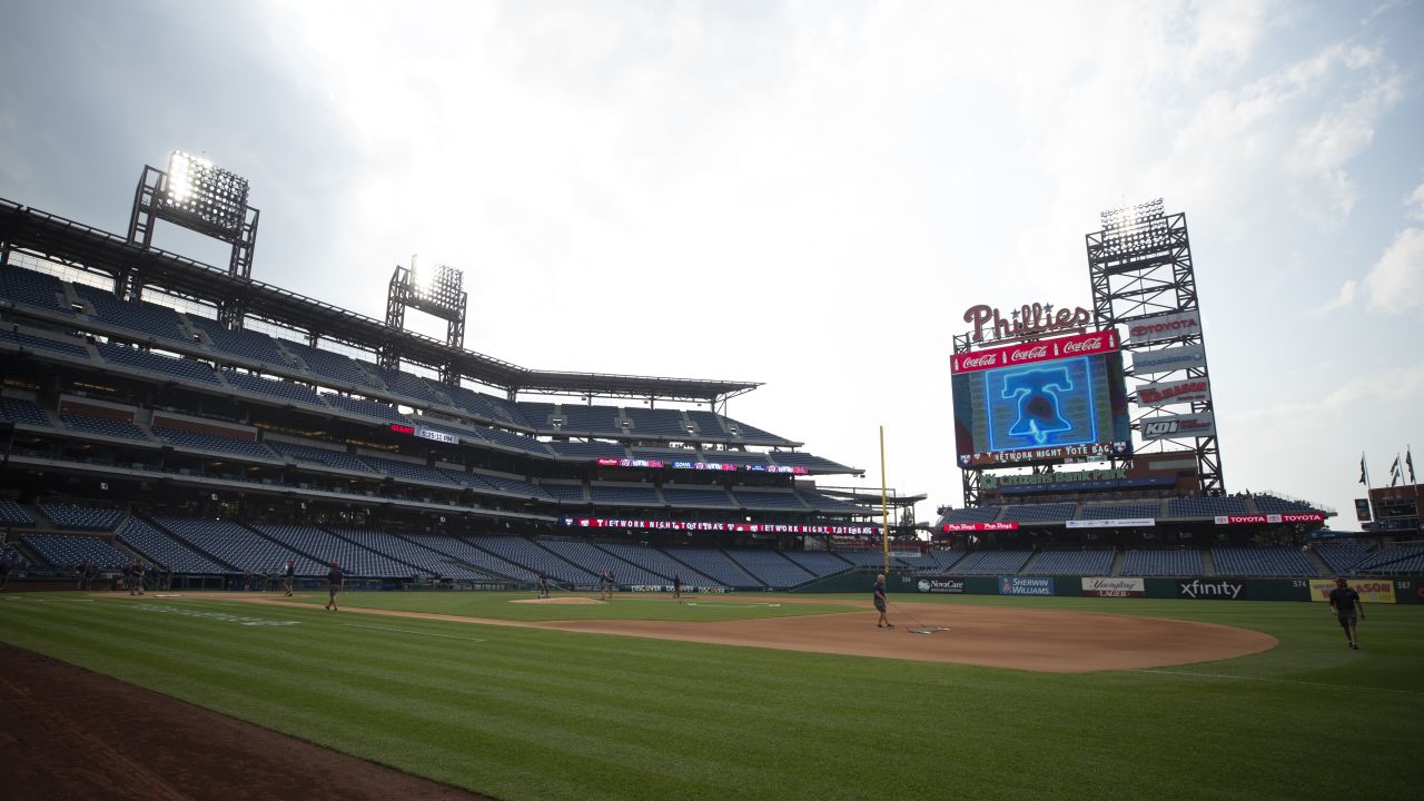 A general view of an empty Citizens Bank Park in Philadelphia, Pennsylvania. 