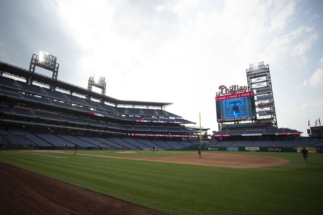 A general view of an empty Citizens Bank Park in Philadelphia, Pennsylvania. 