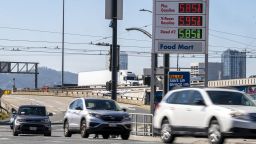Prices at a Shell gas station in San Francisco, California, U.S., on Friday, Feb. 25, 2022. 