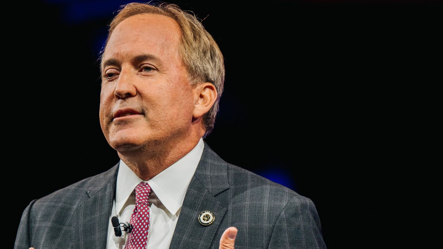 Texas Attorney General Ken Paxton speaks during the Conservative Political Action Conference on July 11, 2021, in Dallas.