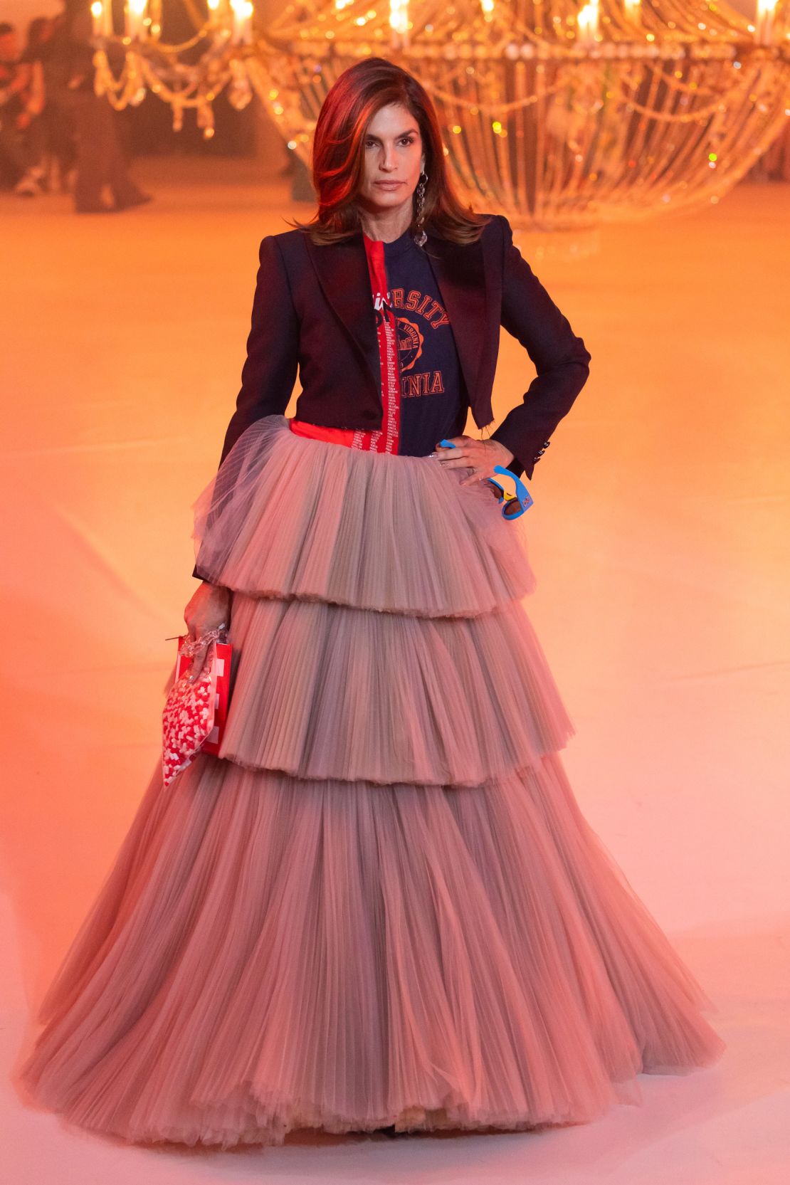 Cindy Crawford walks the Off-White runway during Paris Fashion Week on February 28, 2022 in Paris, France.