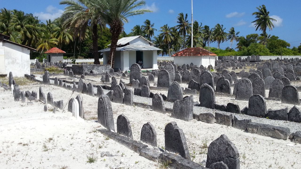 The World Monuments Fund added the Maldives' Koagannu Mosques and Cemetery, pictured, to its list of endangered spots for 2022.