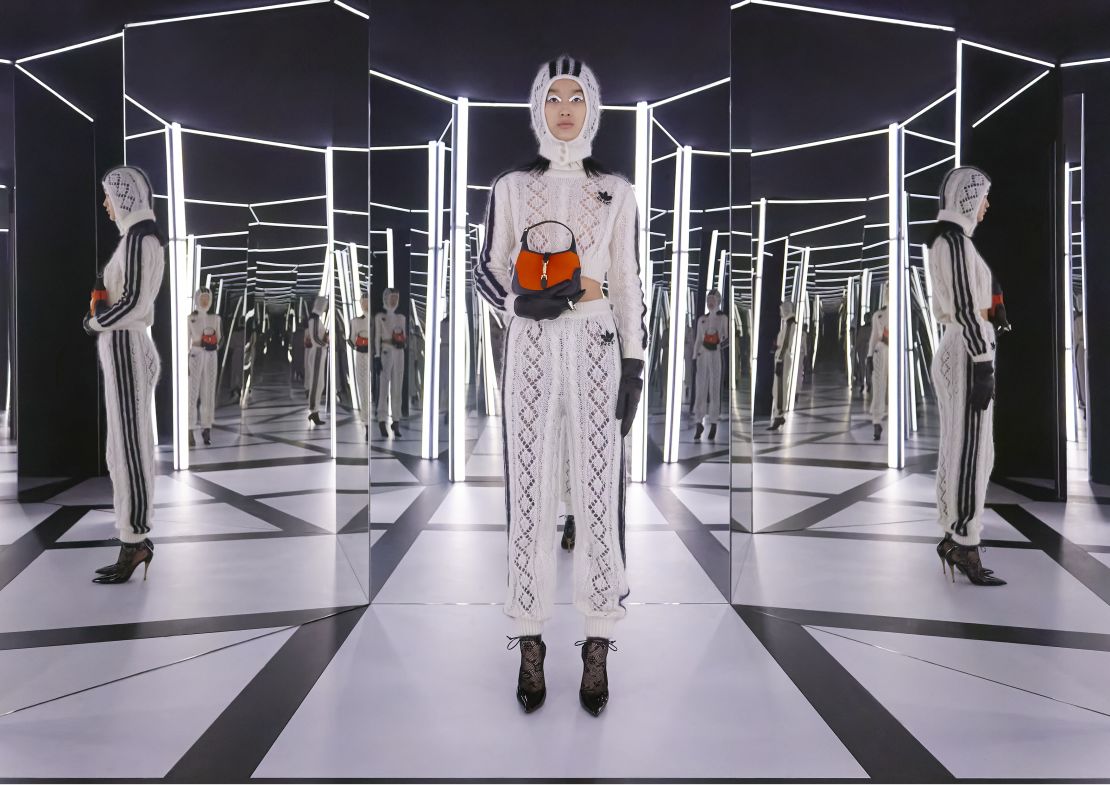 Milan Fashion Week: Donatella Versace unveils checkerboard