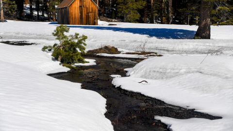 Snow melts and runs off the Sierra Nevadas, working to fill up California's reservoirs.