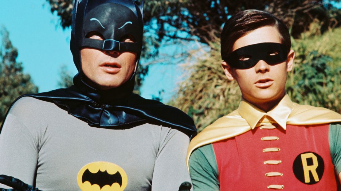 Costume materials had improved slightly by the time it was Adam West's era for the TV series "Batman" circa 1966.