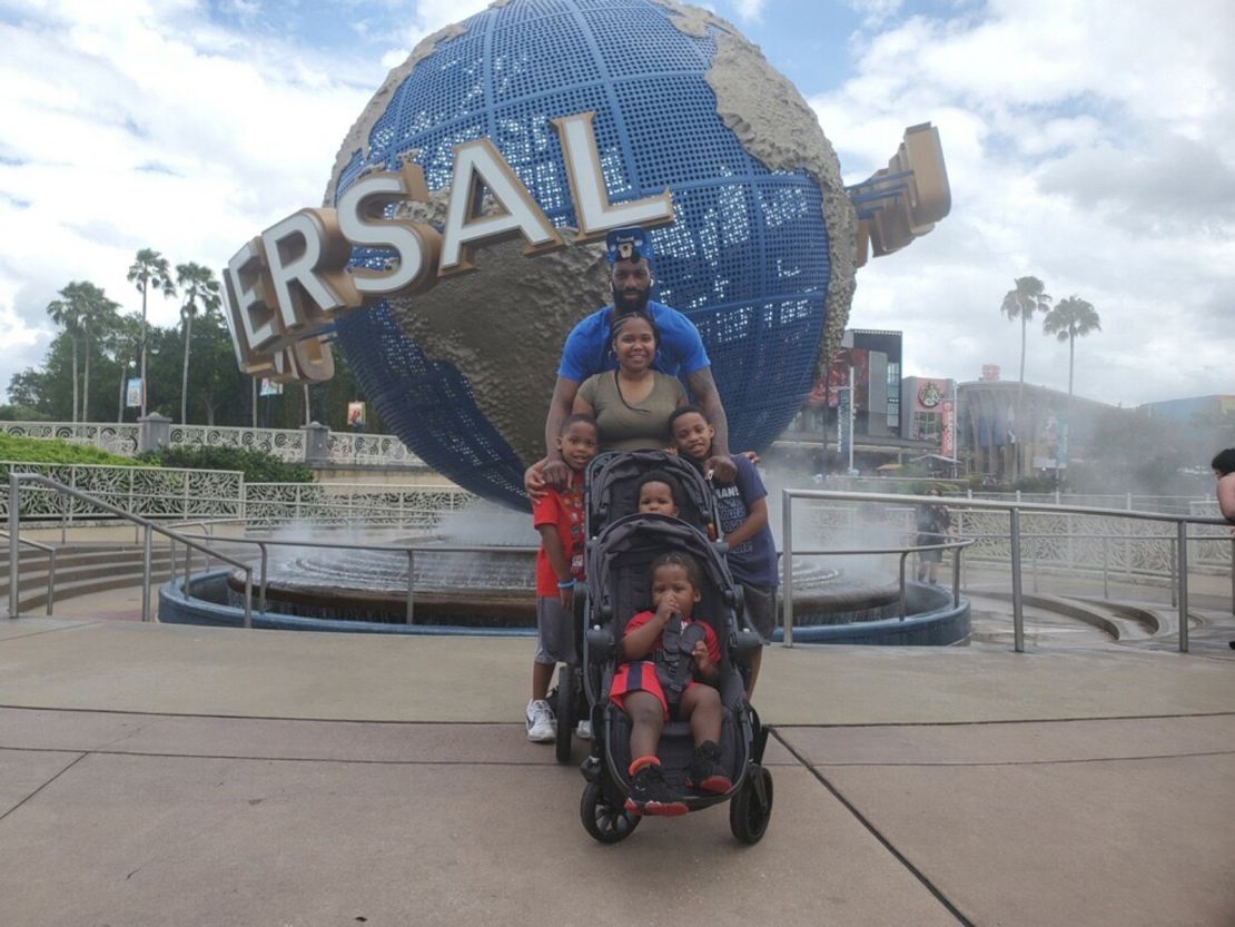 Lucky Jones smiles with his wife, Marissa, and four children in this undated photo.