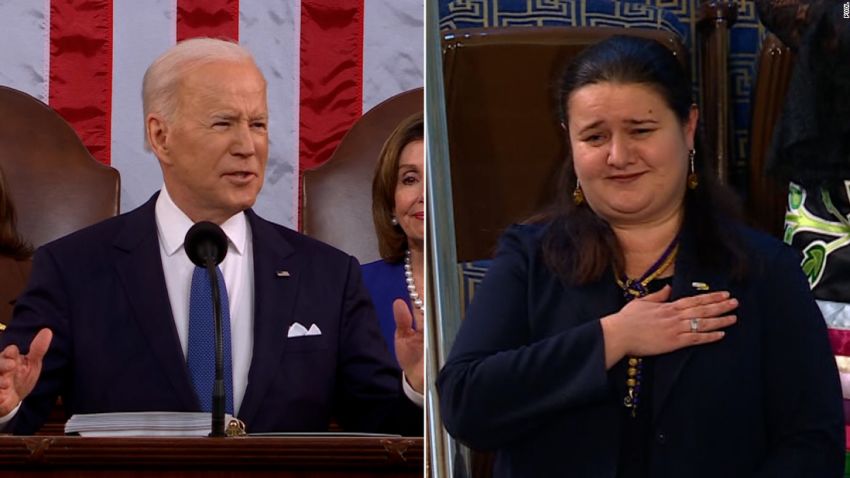 Joe Biden Oksana Markarova split SOTU 03012022 vpx