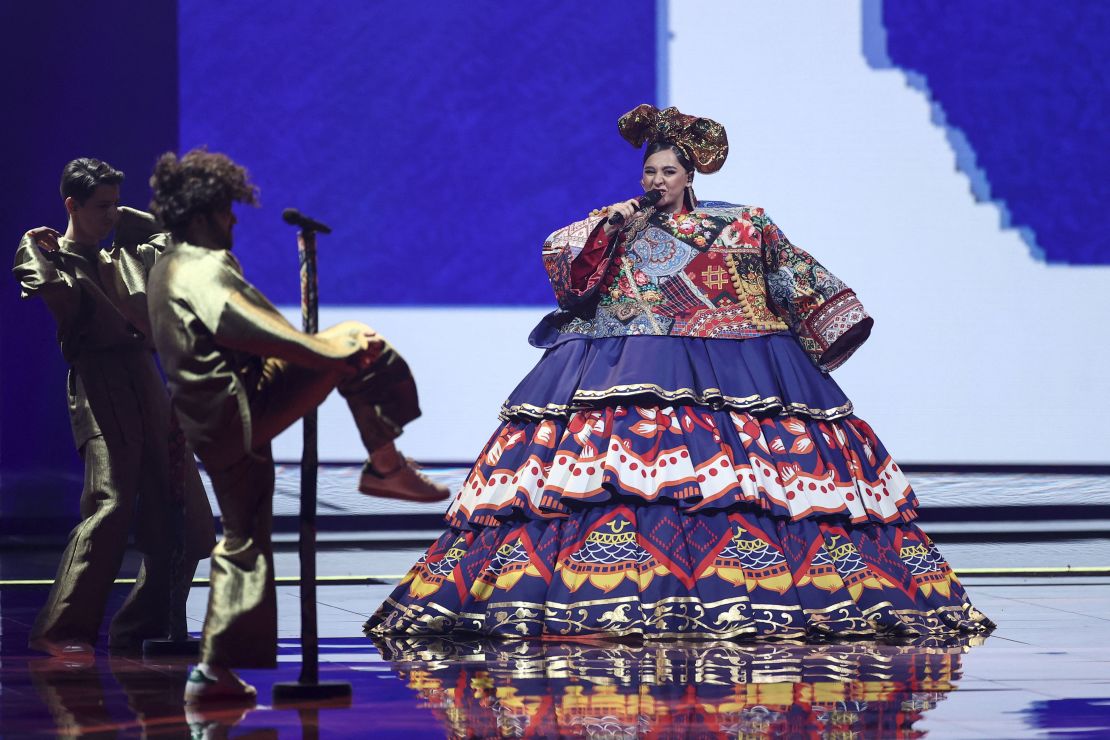 Russia's Manizha performs during the first semi-final of the 65th edition of the Eurovision Song Contest 2021, at the Ahoy convention centre in Rotterdam, on May 18, 2021. 