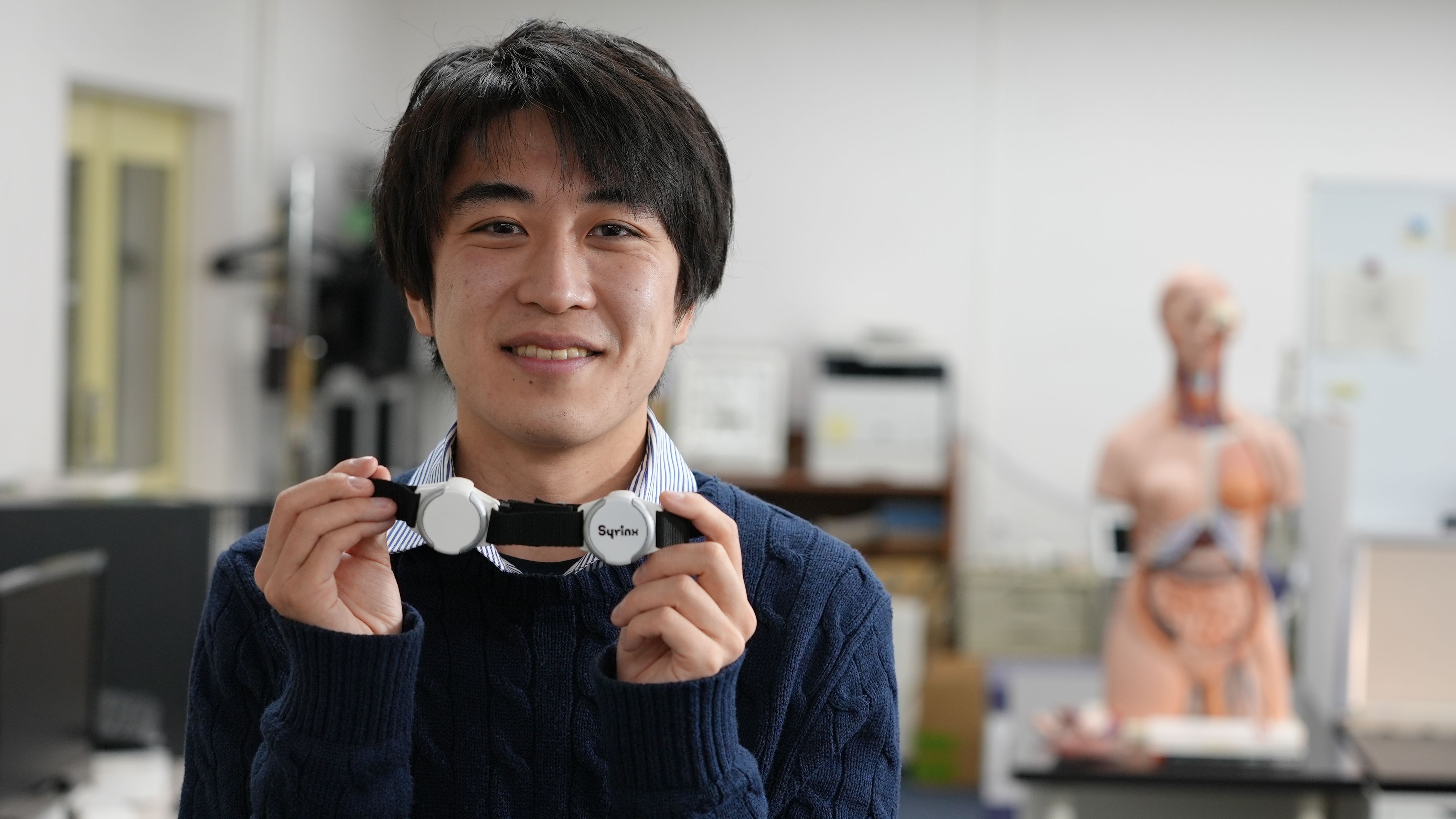 Masaki Takeuchi began engineering the artificial larynx prototype, Syrinx, in 2019.