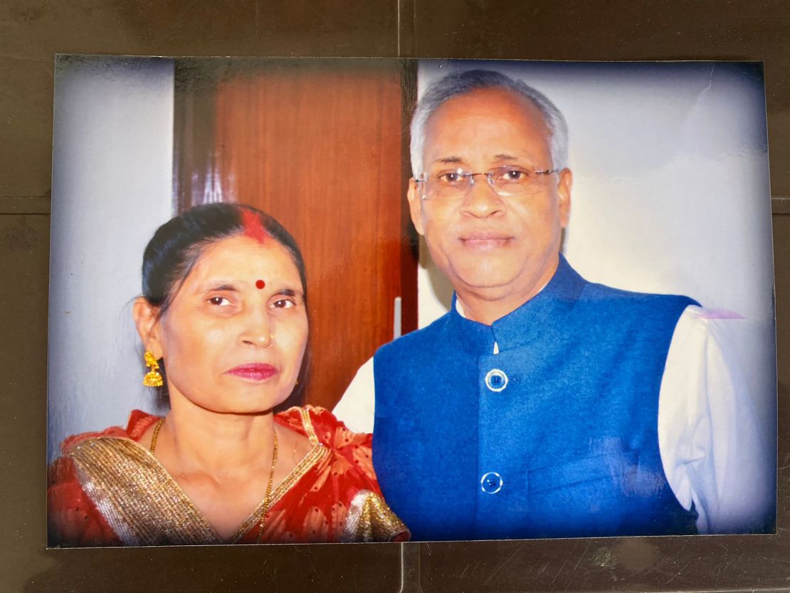 Vinay Srivastava photographed with his wife.