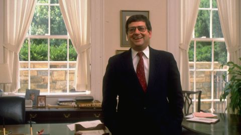 White House chief of staff Ken Duberstein in his White House West Wing office in 1988.