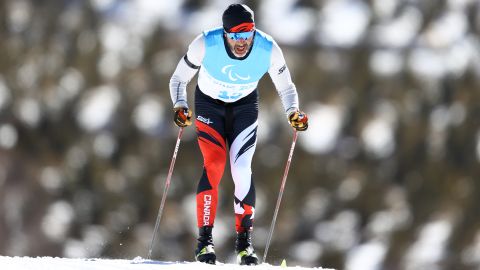 McKeever training in Zhangjiakou ahead of the Winter Paralympics. 