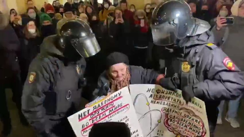 elderly anti war protester arrest video thumbnail